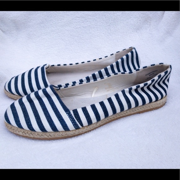 Striped Blue & White slip on Espadrilles S… - Picture 4 of 5